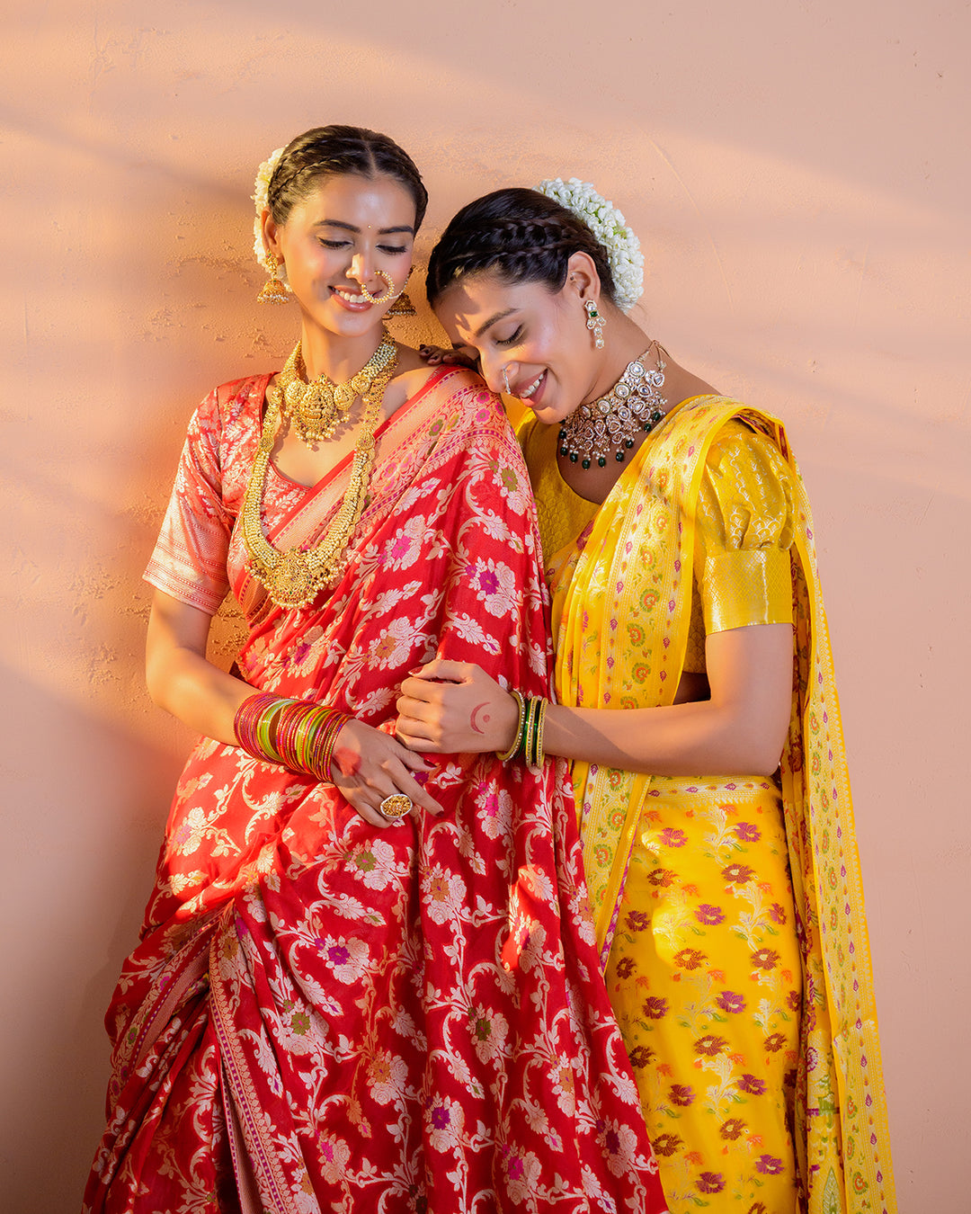 Scarlet Red Pure Chiffon Saree with Intricate Florals Jaal and Craftsmanship