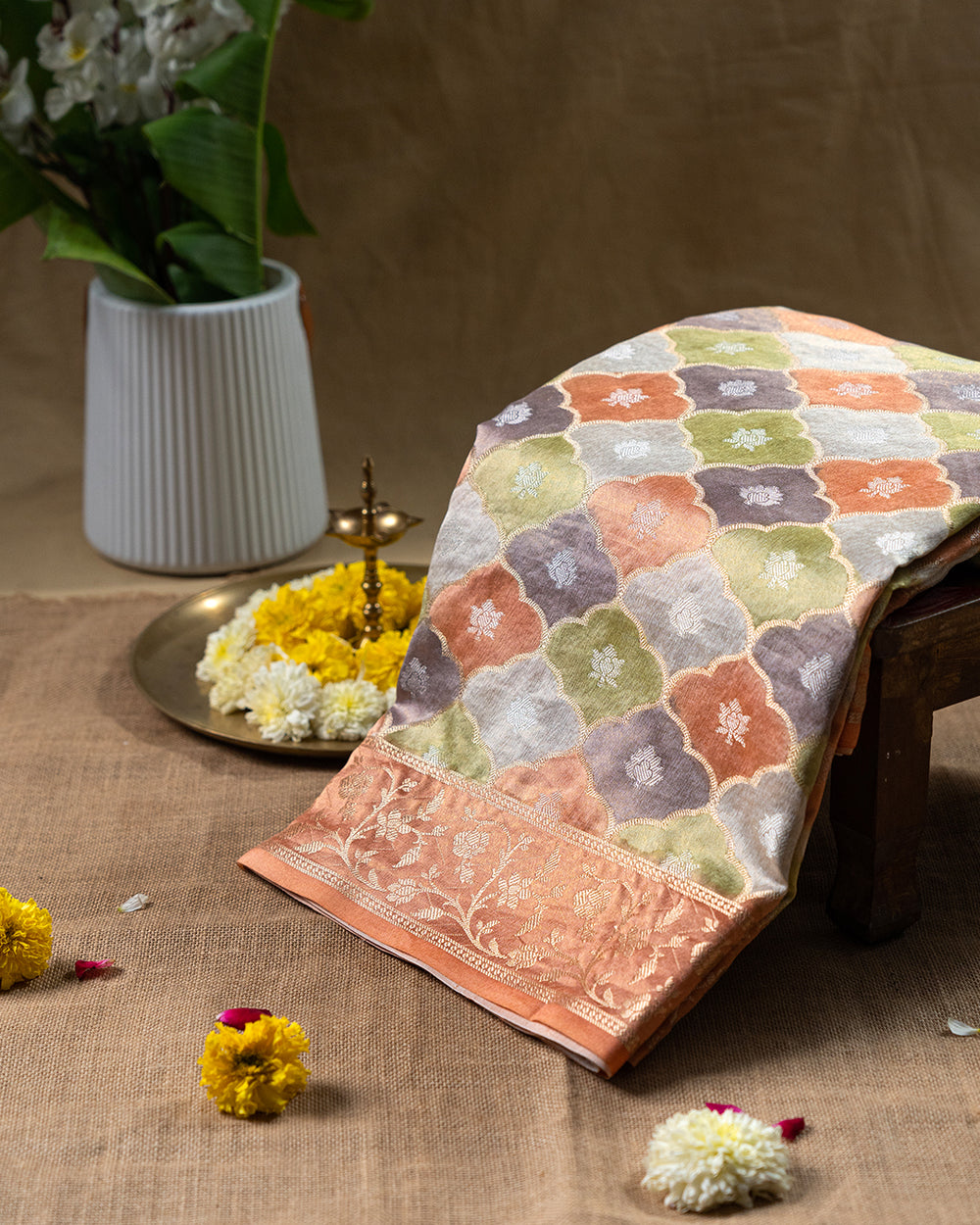 Limited Edition — Pure Banarasi Silk + Tissue Saree with Authentic Zari Rangkat Work