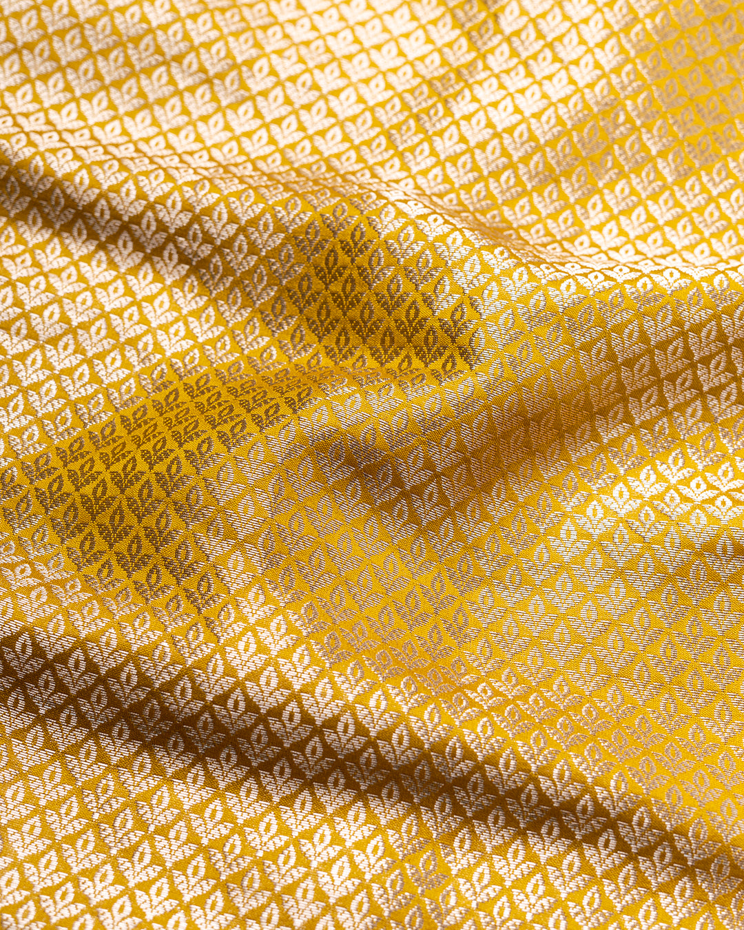 Mustard Handwoven Banarasi Silk Saree