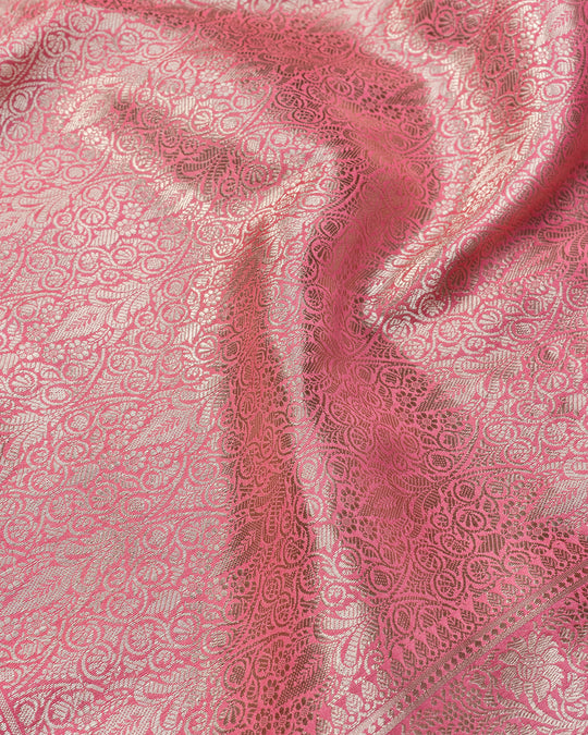 Soft Pink Handwoven Pure Banarasi Silk Saree