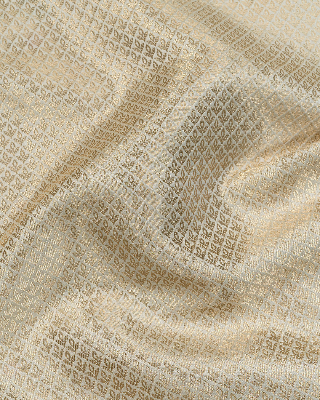Cream Pure Banarasi Saree with Multicolour Floral Butidar Weaves
