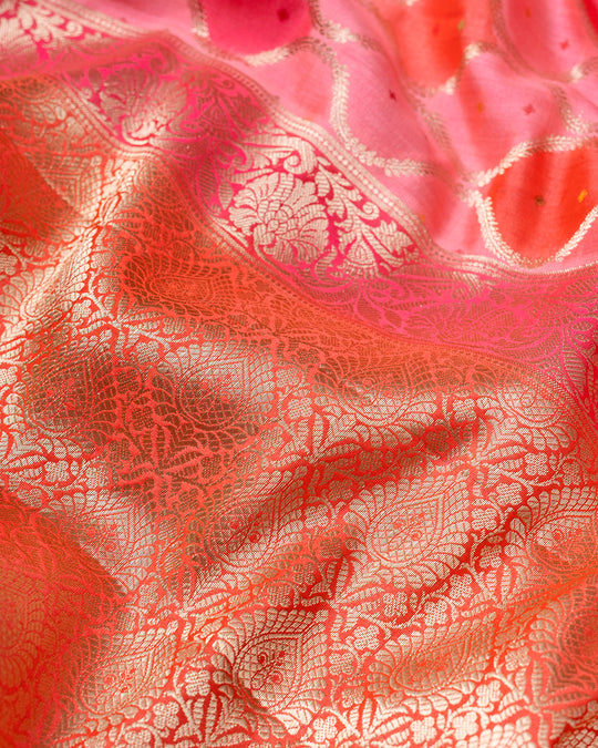 Deep Pink Handwoven Banarasi Silk Saree