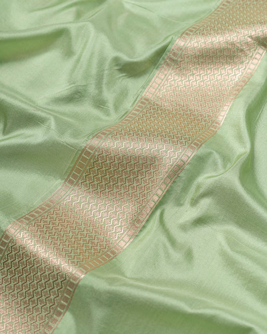 Light Green Handwoven Banarasi Katan Silk Saree