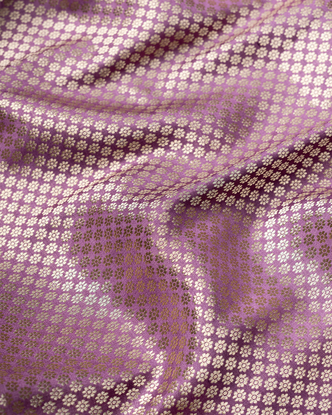 Lilac Handwoven Banarasi Silk Saree