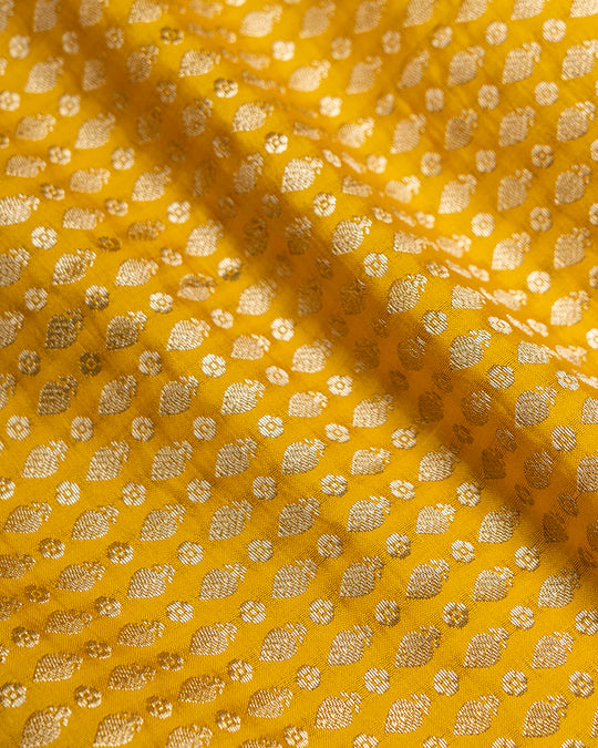 Yellow Meenakari Jaal Pure Banarasi Silk Saree