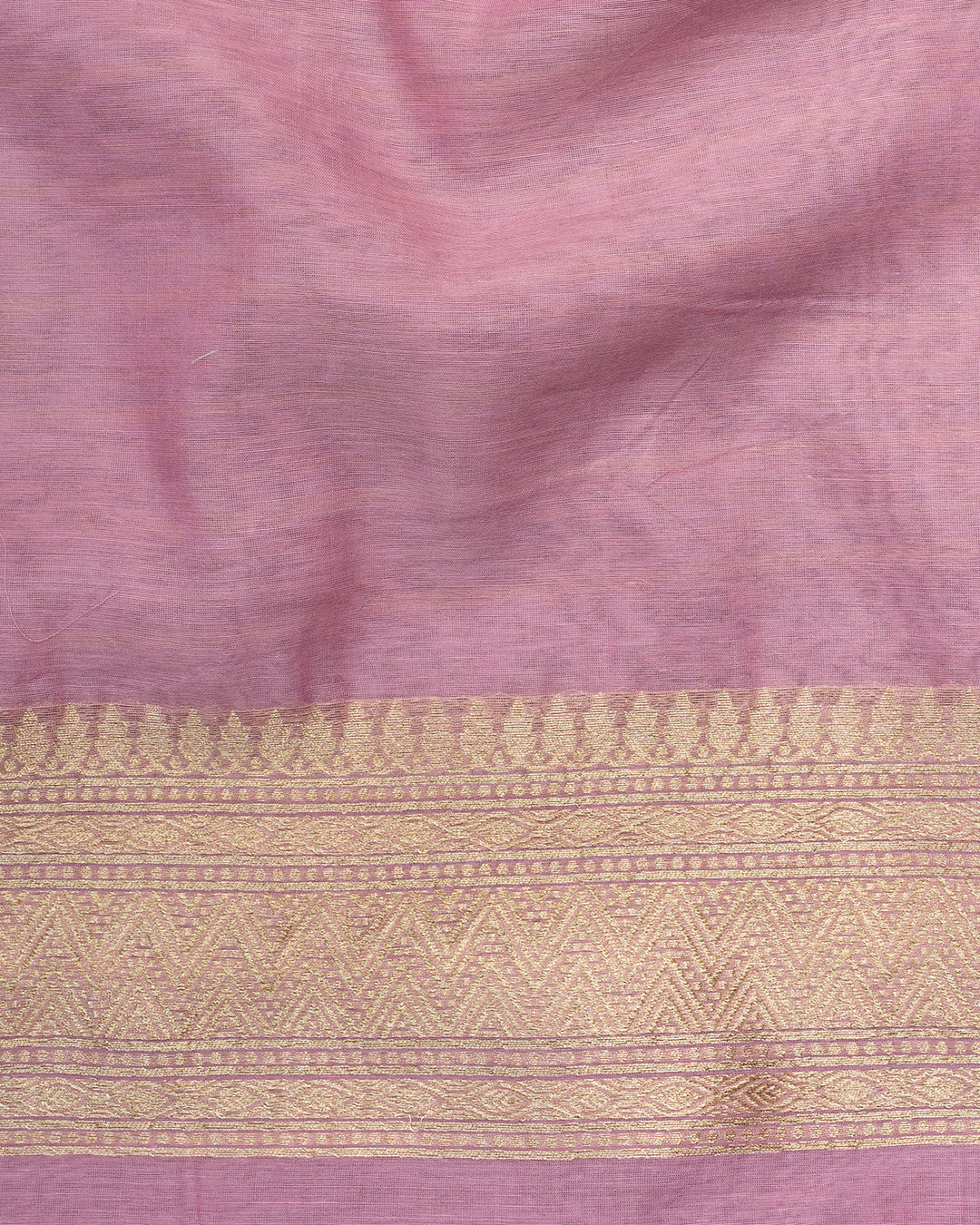 Royal Noorani Pink Sooti Cotton Handwoven Saree With Luxurious Gold Zari Tapestry