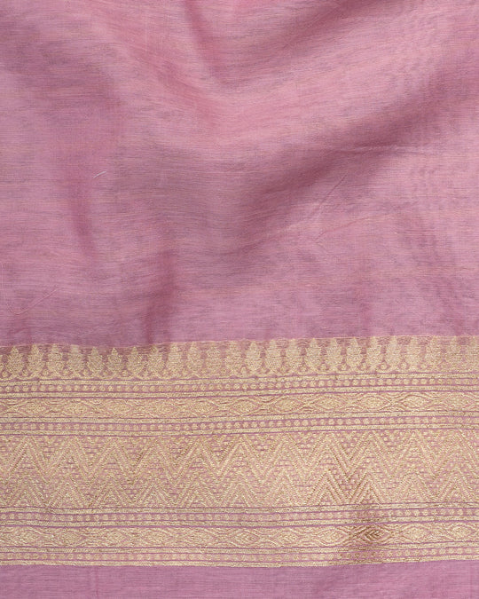 Royal Noorani Pink Sooti Cotton Handwoven Saree With Luxurious Gold Zari Tapestry