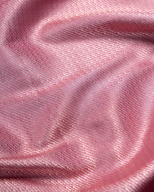 Lavender Pink Handwoven Zari Banarasi Silk Saree