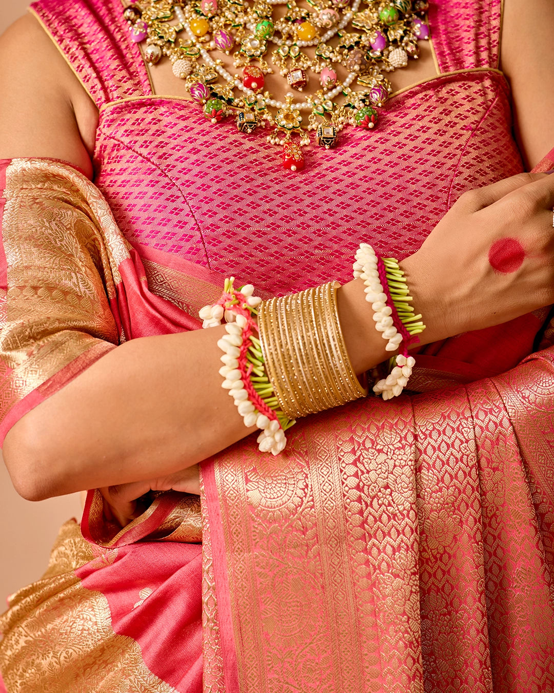 Pink Banarasi and Tissue Saree with Grand Zari Craftsmanship