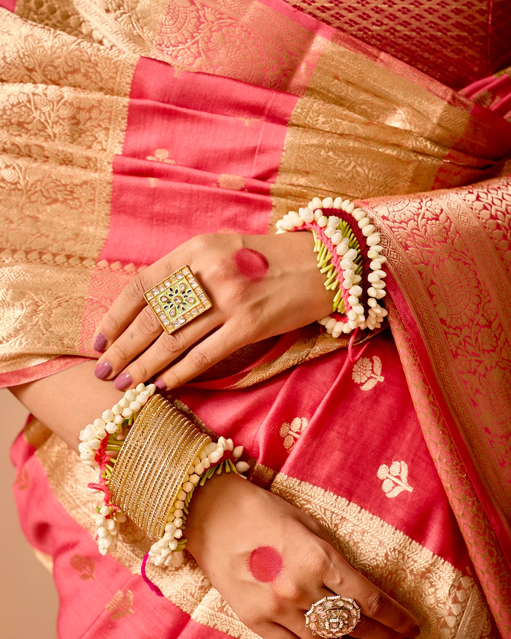 Pink Banarasi and Tissue Saree with Grand Zari Craftsmanship