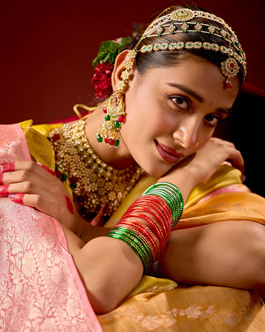 Blush Rangkat Banarasi Saree with Delicate Weaving Hues