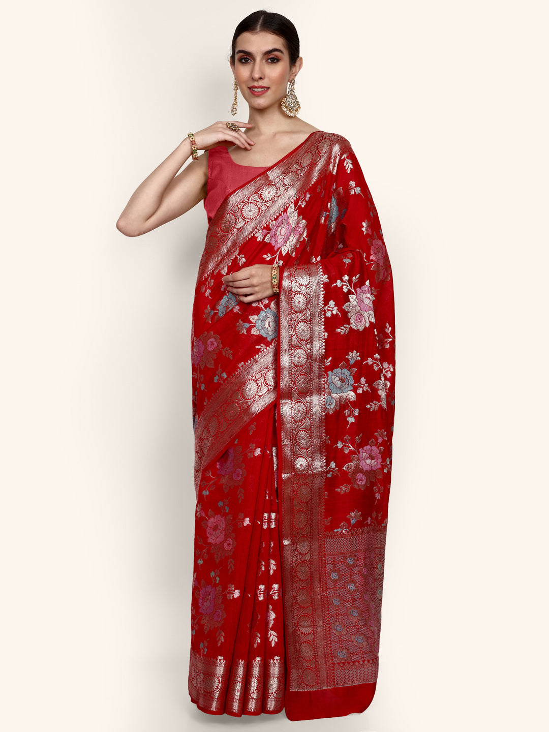 Sangria Meenakari Handwoven Banarasi Saree