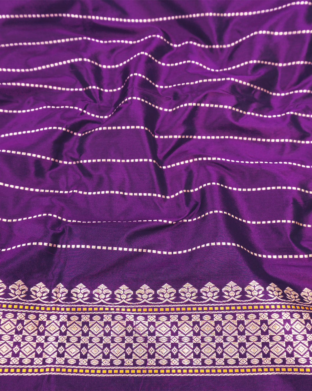 Kadwa Pure Handwoven Katan Banarasi Silk Saree - Purple