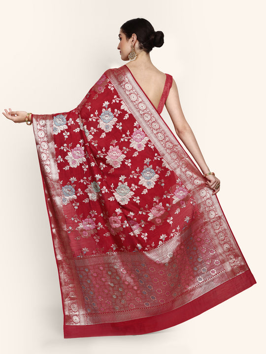 Sangria Meenakari Handwoven Banarasi Saree