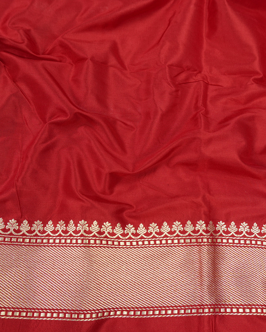 Kadwa Pure Handwoven Katan Banarasi Silk Saree - Glacier Grey