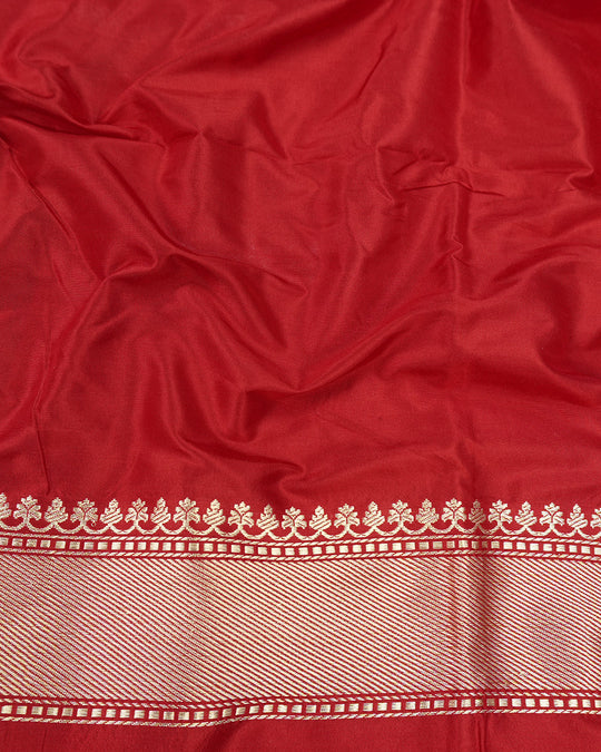 Kadwa Pure Handwoven Katan Banarasi Silk Saree - Glacier Grey