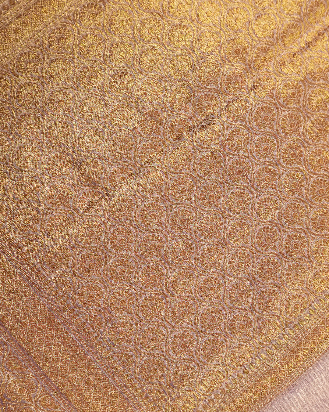 Soft Lilac Pure Tissue Saree with Antique Zari Weaves