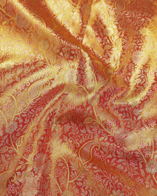 Pink Pure Kanjivaram Saree with Zari Weaves and Paisley Border