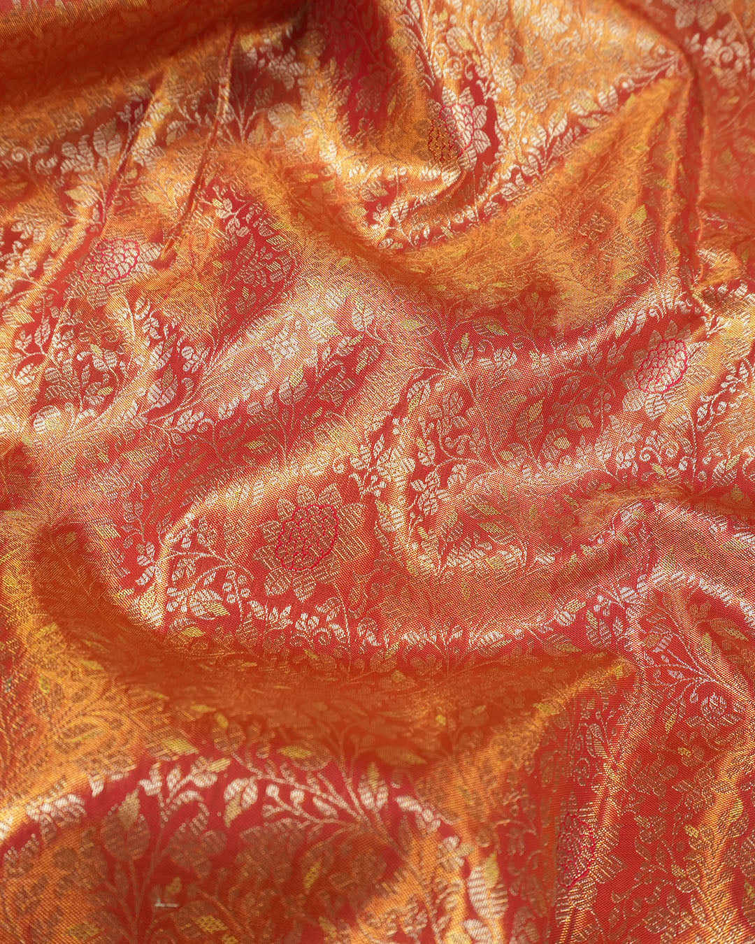 Rani Pure Kanjivaram Saree with Heritage Jaal and Grand Brocade Weaving