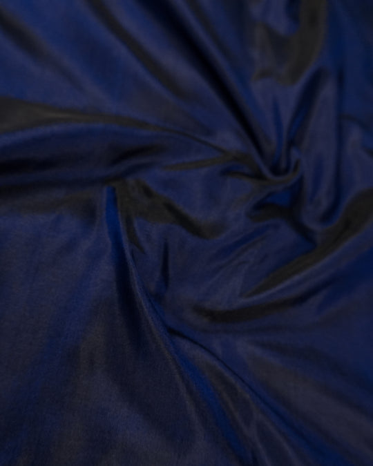 Blue Pure Katan Saree with Architectural Banaras Ghat & Temple Weaving