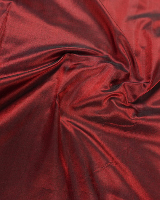 Maroon Pure Katan Saree Featuring Timeless Kashi Skyline and Riverfront Weaves