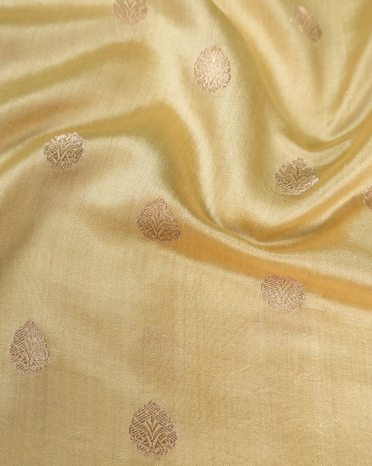 Cream Pure Banarasi Saree with Minimal Butidar Zari Weaving