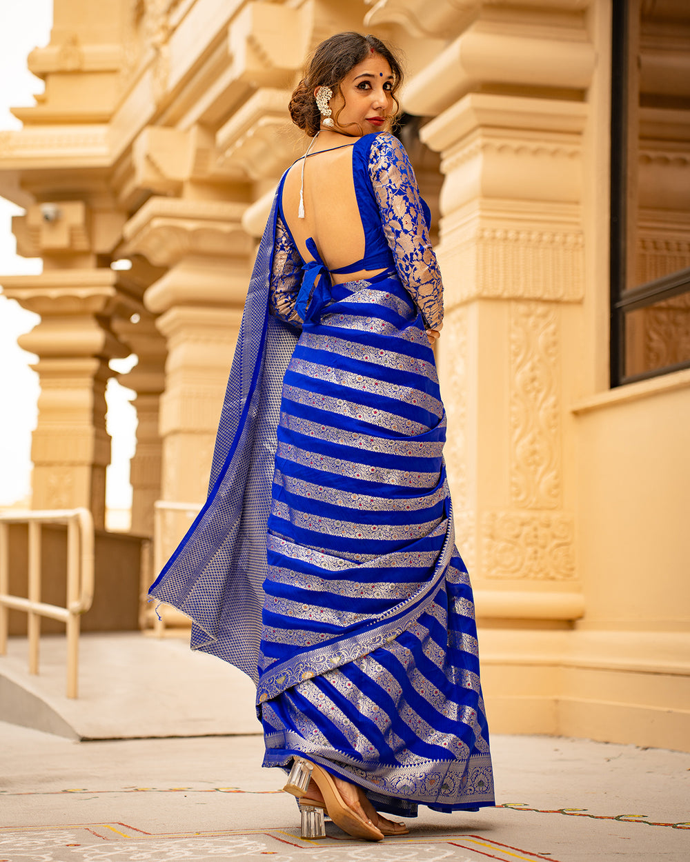 Exclusive Blue Pure Handwoven Banarasi Saree - Limited Edition