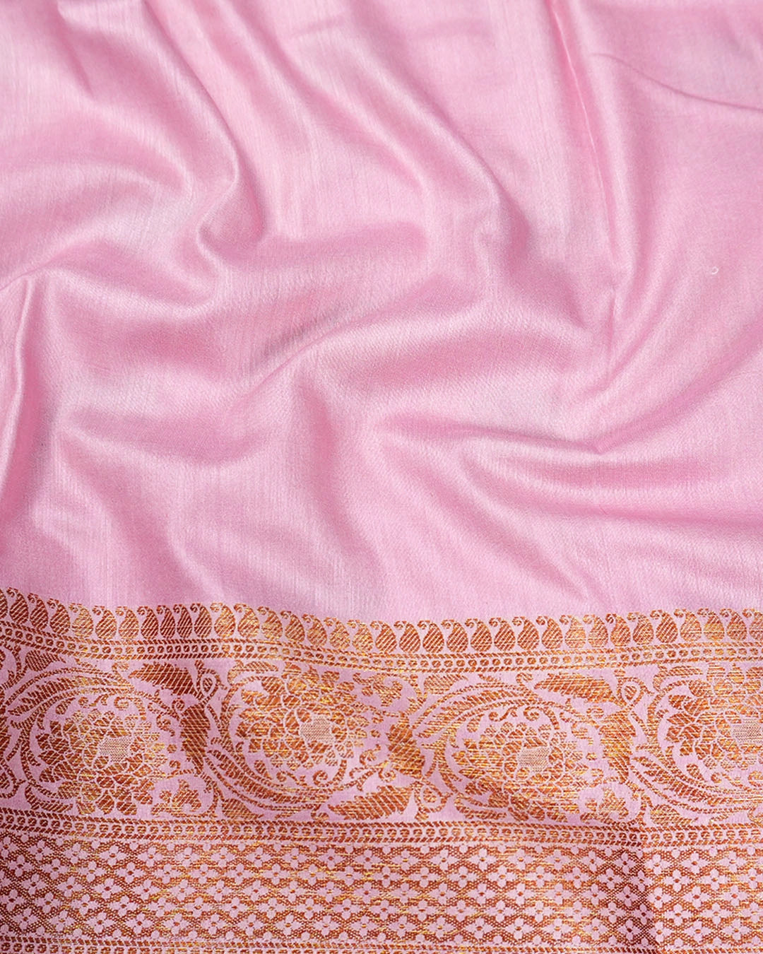 Soft Lilac Pure Muga Saree with Meenakari Antique Zari Weaves