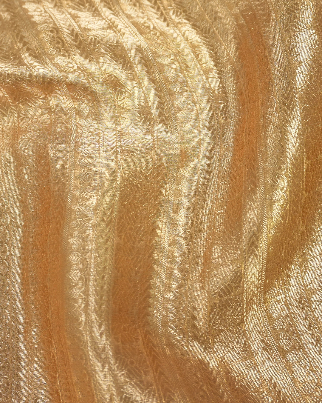 Gold Pure Tissue Saree with Elegant Brocade Weaving