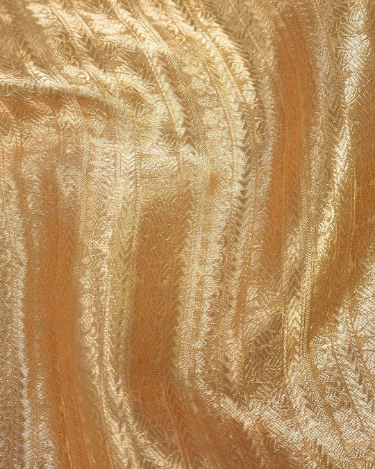 Gold Pure Tissue Saree with Elegant Brocade Weaving