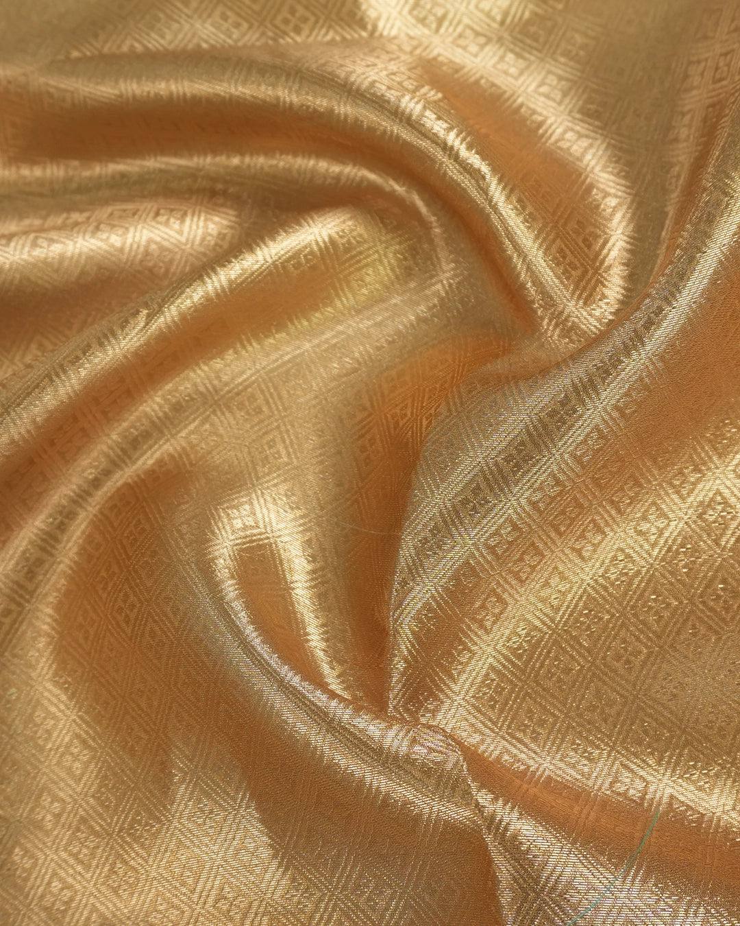 Gold Pure Tissue Saree with Elegant Brocade Weaving