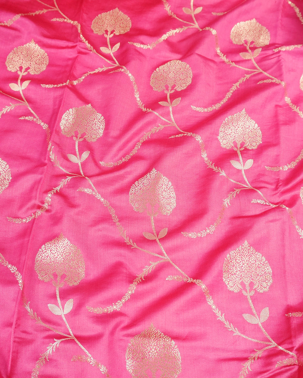 Pink Pure Banarasi Saree with Buta Weaves and Heritage Zari Jaal Pallu