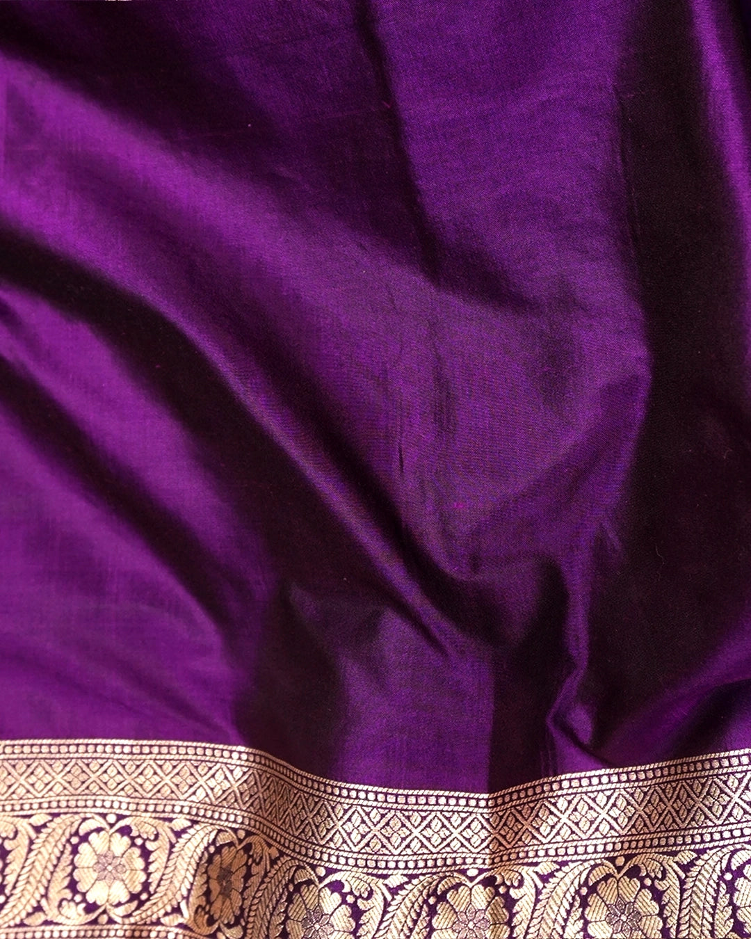Purple Pure Katan Saree with Delicate Small Buti Weaving