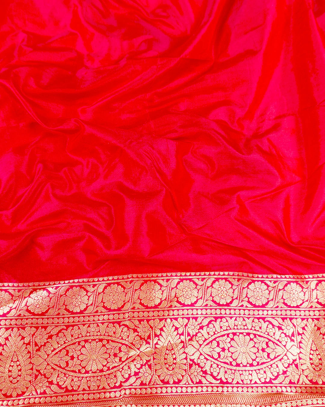 Multihued Rangkat Pure Katan Saree with Checkered Weaving