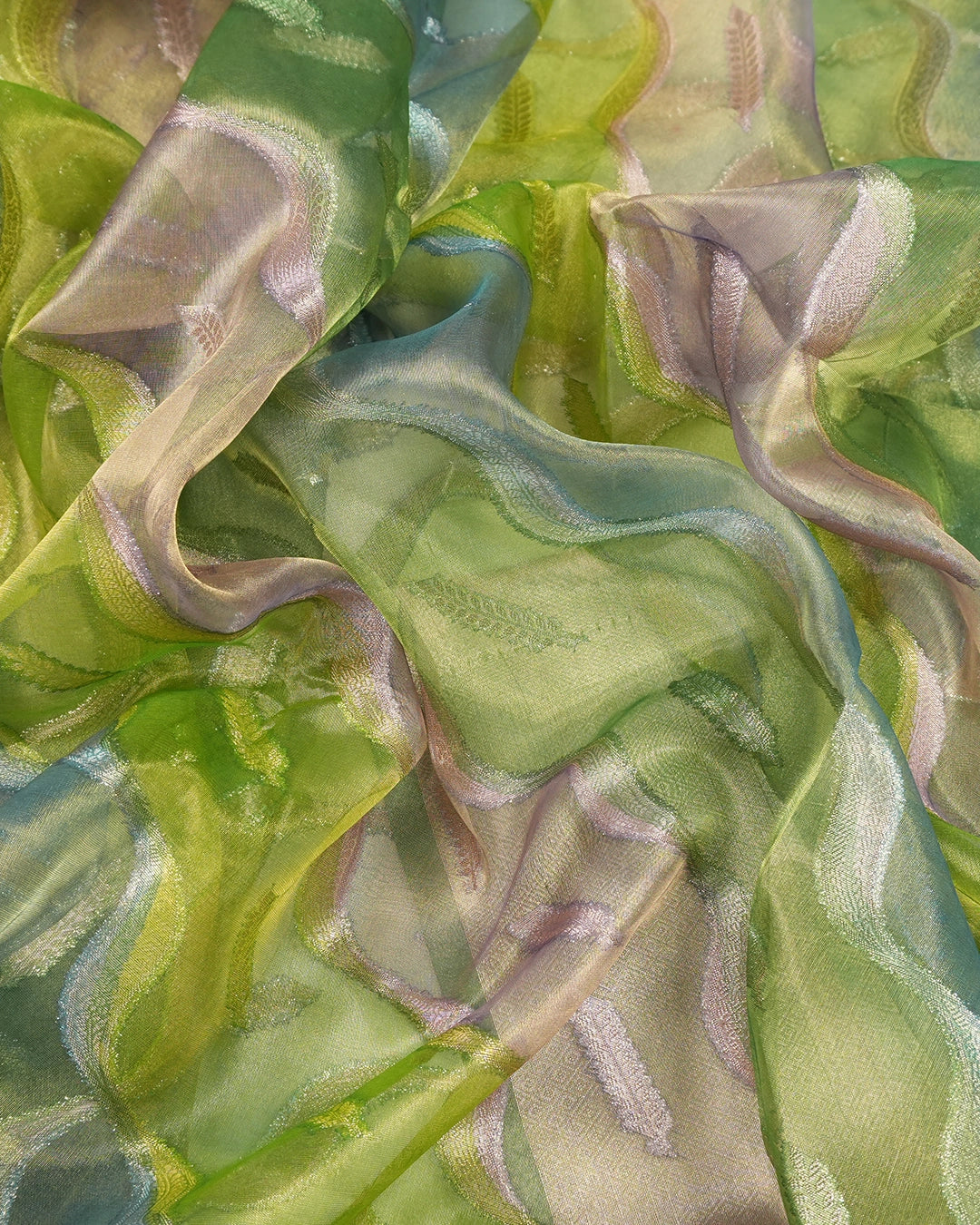 Rangkat Pure Tissue Saree with Contemporary Wave Weaving