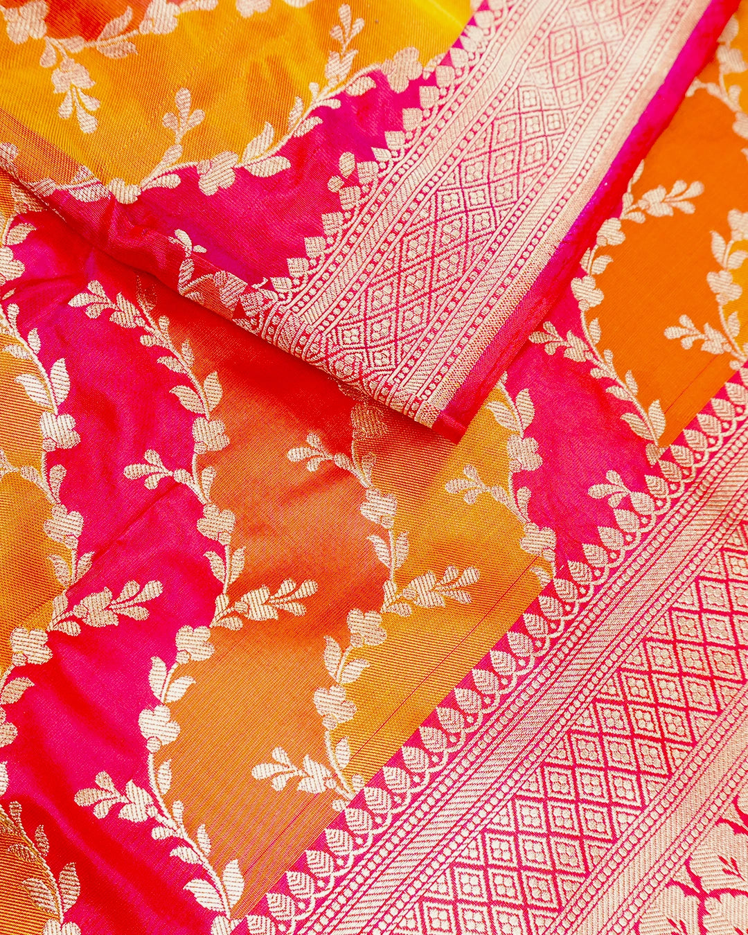 Sunset Dual Tone Pure Katan Rangkat Dupatta