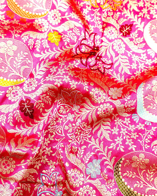 Kadwa Pure Handwoven Katan Banarasi Silk Saree - Lilac Purple