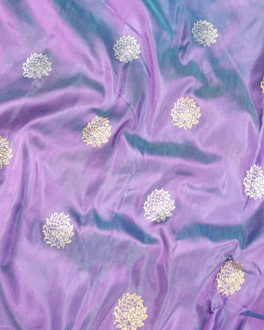 Kadwa Pure Handwoven Katan Banarasi Silk Saree - Lilac Purple