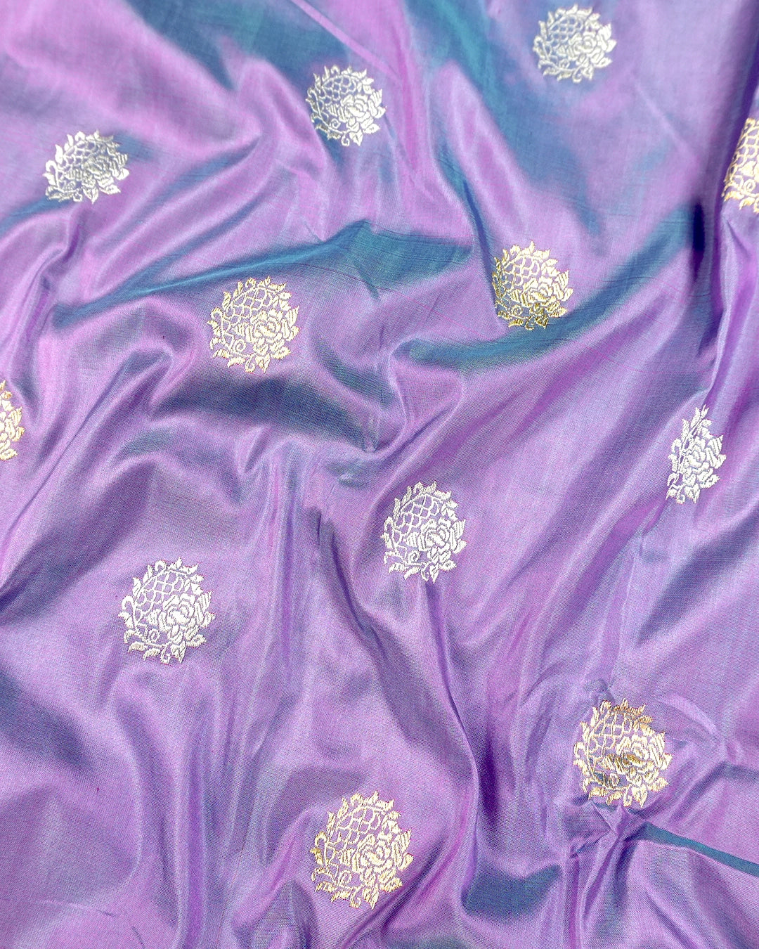 Kadwa Pure Handwoven Katan Banarasi Silk Saree - Lilac Purple