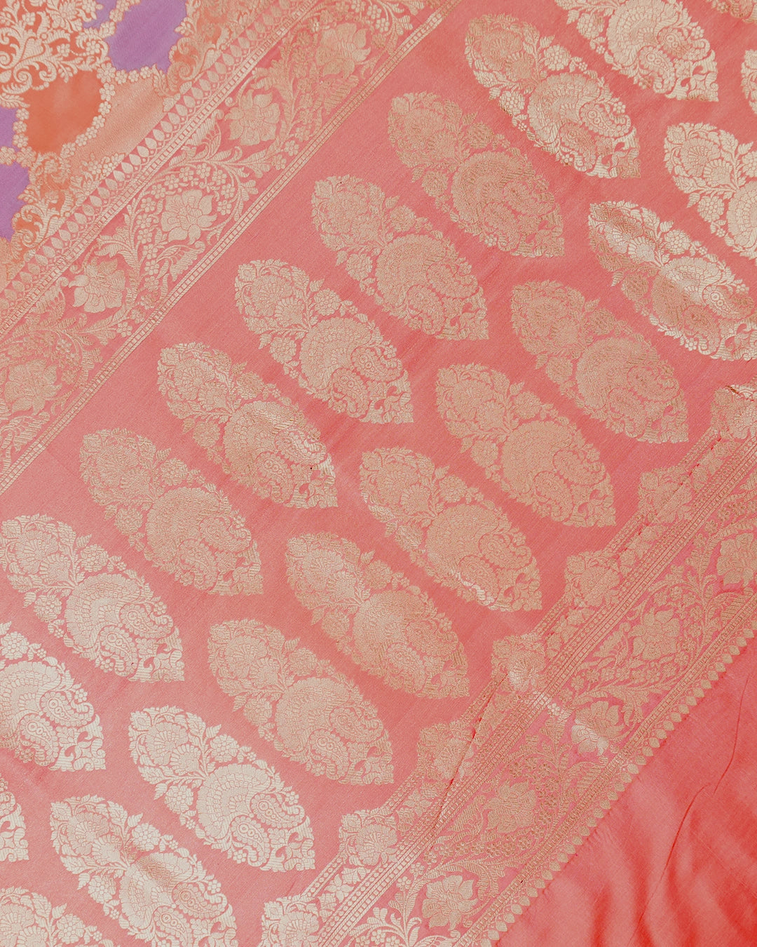 Pastel Rangkat Pure Katan Saree with Butta Weaves
