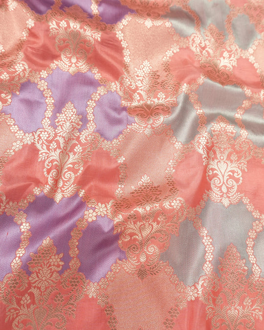 Pastel Rangkat Pure Katan Saree with Butta Weaves