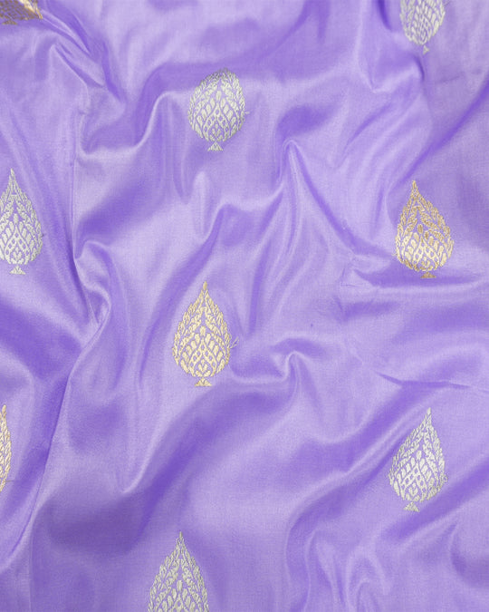 Kadwa Pure Handwoven Katan Banarasi Silk Saree - Lilac Lavender