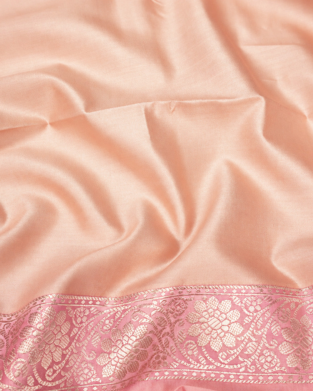 Pastel Rangkat Pure Banarasi Saree with Checkered Meenakari Floral Weaves