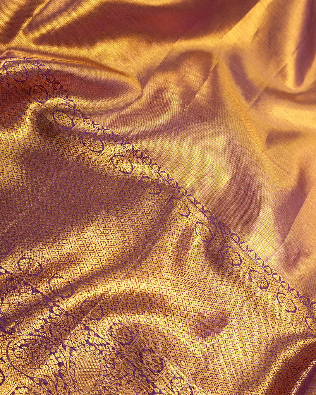 Yellow Pure Kanjivaram Saree with Floral Weaving