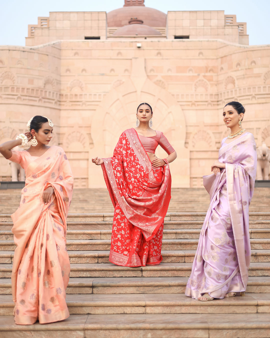 Lavender Opulence Pure Banarasi Silk Saree with Enchanted Floral Details