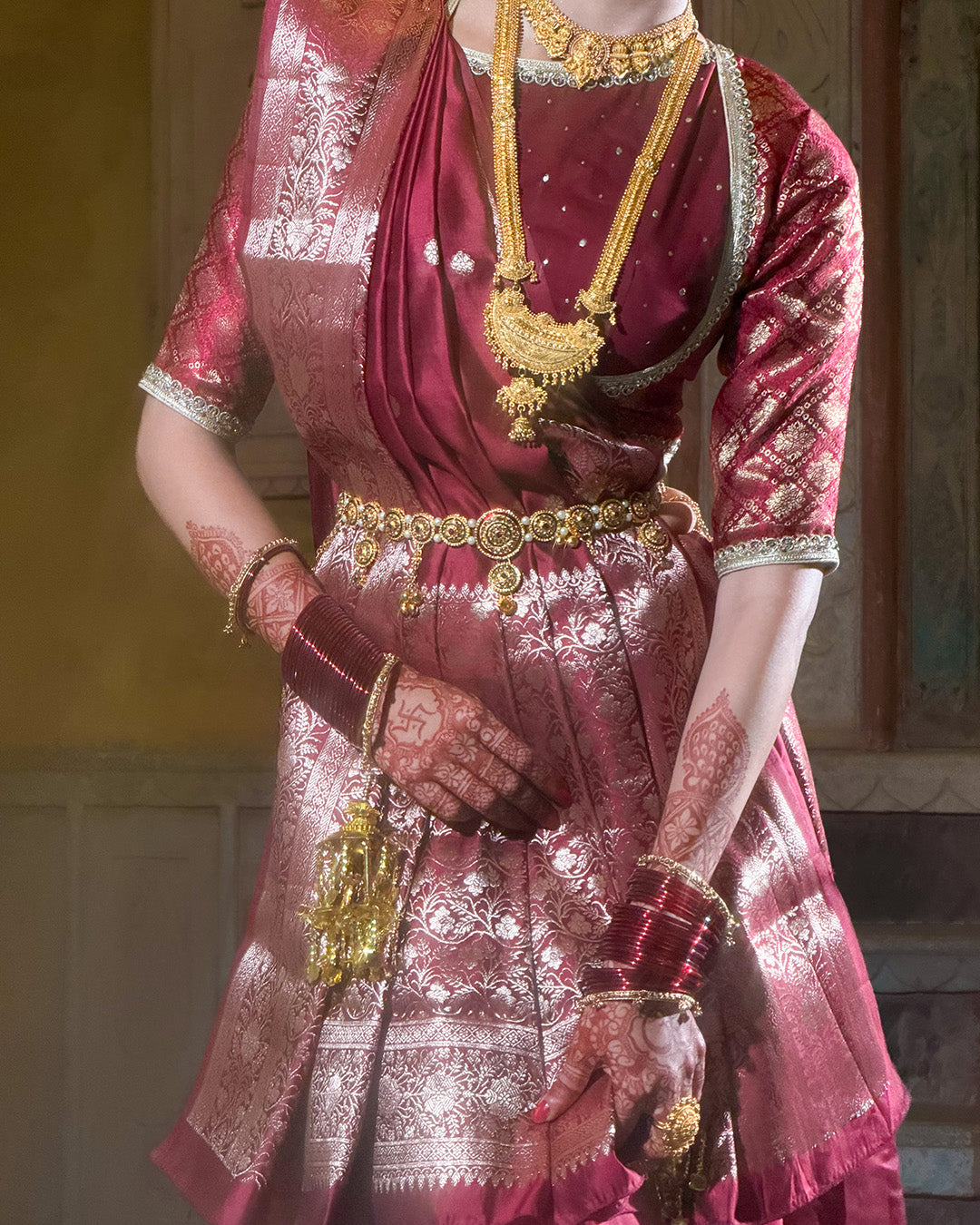 Deep Maroon - Rich Pure Banarasi