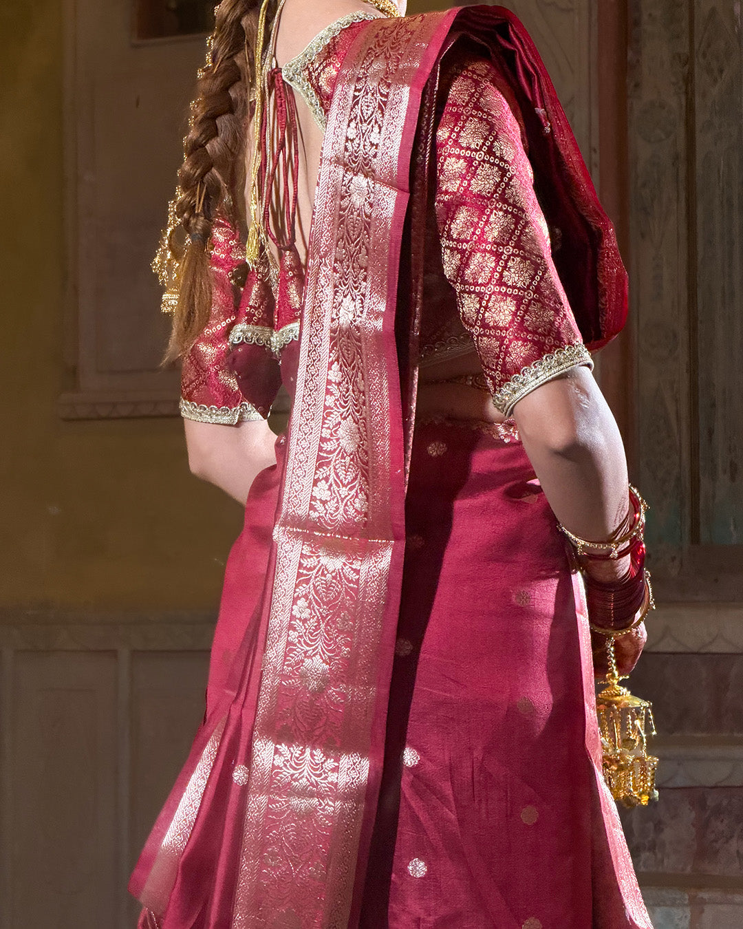 Deep Maroon - Rich Pure Banarasi