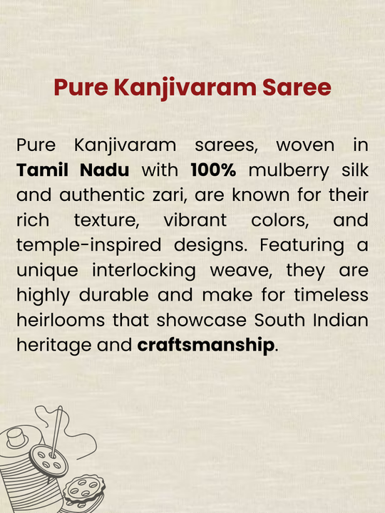 Aqua Green Pure Kanjivaram Saree with with Heritage Weaves