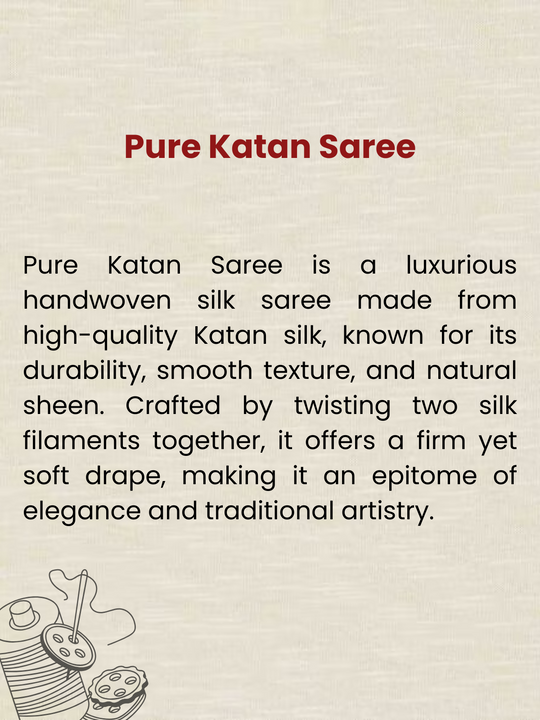 Ivory Pure Katan Saree with Delicate Meenakari Florals and Gilded Weaves