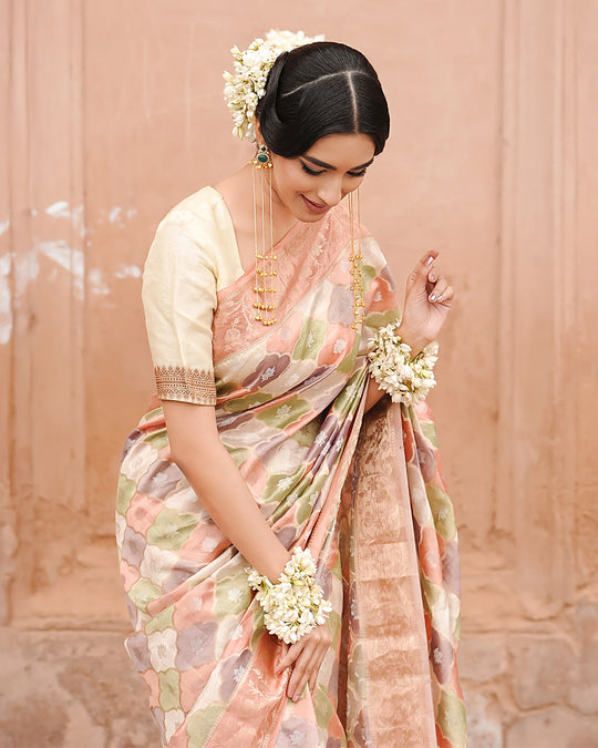 Luxury Edition Pure Banarasi Silk & Tissue Saree with Authentic Zari Rangkat Weave